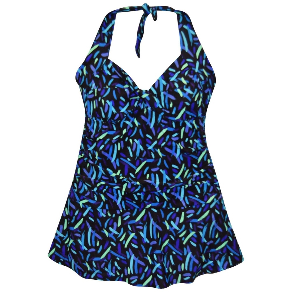 NWSC Women's Plus Size SwimDress Swimsuit 18 20 W Confetti